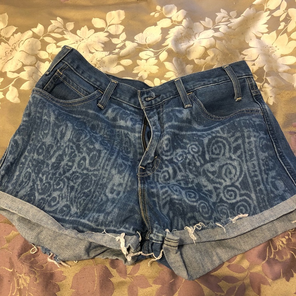 Levi printed jeans shorts
